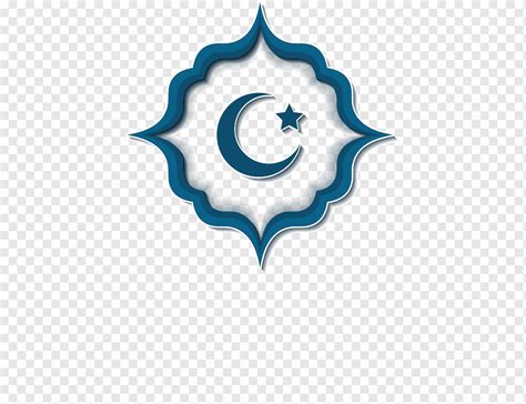 Islam sign icon flat symmetric border crescent start outline, png | PNGWing