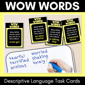 WOW WORDS Descriptive Language Task Cards - VCOP aligned by Mrs ...