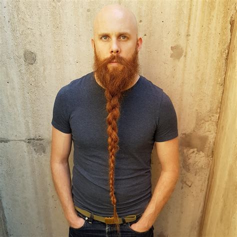 Here's my chain braided beard : beards | Braided beard, Beard, Bald ...