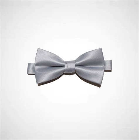 Silver Poly Satin Bow Tie for Women – LITTLE BLACK TUX