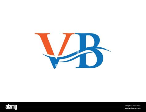 VB logo design. Initial VB letter logo vector. Swoosh letter VB logo ...