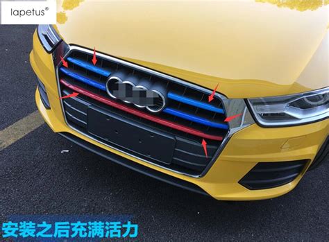 Plastic ! Accessories For Audi Q3 2016 2017 Front Head Face Grille ...