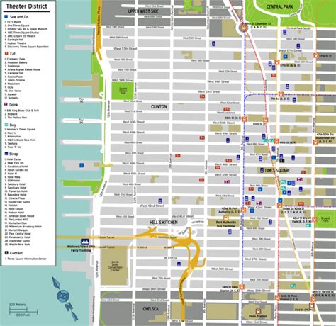 NYC Theater District Map Printable