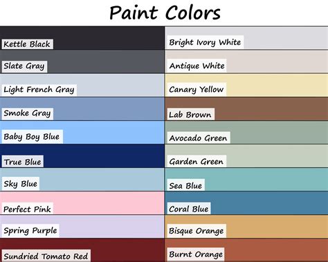 Paint Color Samples - Etsy