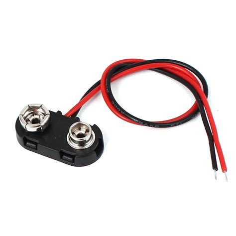 9V Block Battery Clip Plastic T-type Cap DIY Connector Holder Cable ...