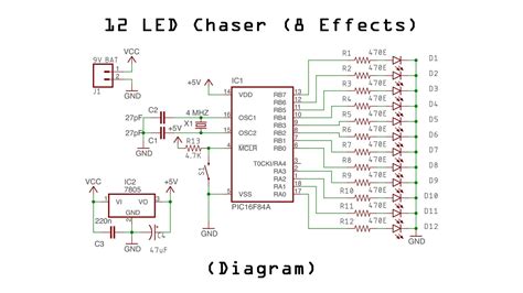 LED Chaser Circuit - Electronics Projects Hub