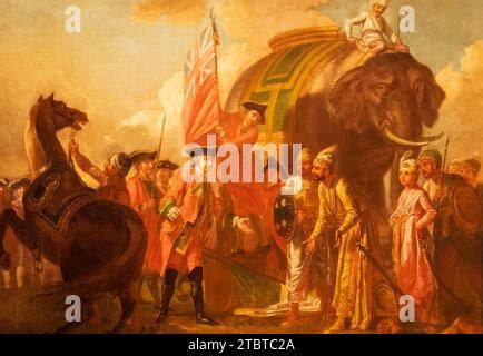 Painting of Robert Clive and Mir Jafar After The Battle of Plassey 1757 ...