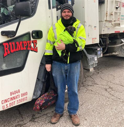 Garbage Truck Driver Saves Puppy Abandoned in Thrown Out Backpack and ...