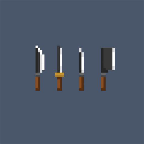 knife collection set in pixel art style 22959220 Vector Art at Vecteezy