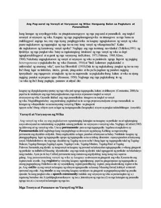 Isang larangan ng sosyolinggwistika na pinagtutuunanngayon ng mga pag | PDF