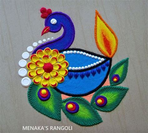 31 Peacock Rangoli For Diwali Your Just Cannot Miss