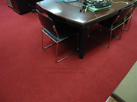 Red Color Carpet Tile Flooring for Office: Cubao, Quezon City, Philippines