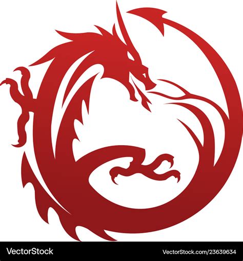 Dragon logo template Royalty Free Vector Image