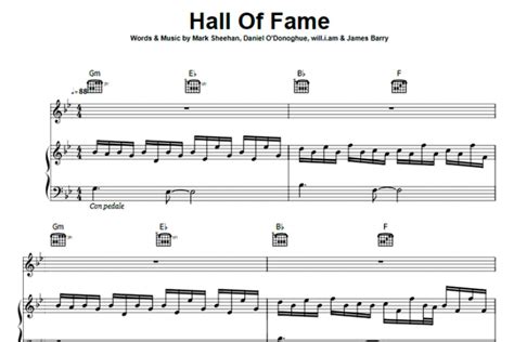 The Script-Hall Of Fame Free Sheet Music PDF for Piano | The Piano Notes