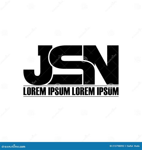 Letter JSN Simple Monogram Logo Icon Design. Stock Vector ...