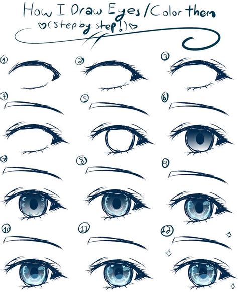 Drawings, How To Draw Anime Eyes, Eye Drawing 14E | Female anime eyes ...