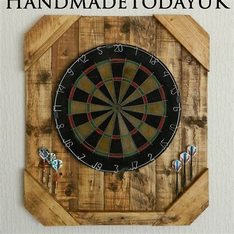 Handmade Rustic Dartboard Backboard Surround Dart Reclaimed Pallet Wood ...