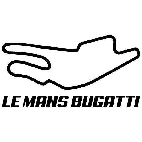 Autocollant circuit Le Mans Bugatti - lettresadhesives.net