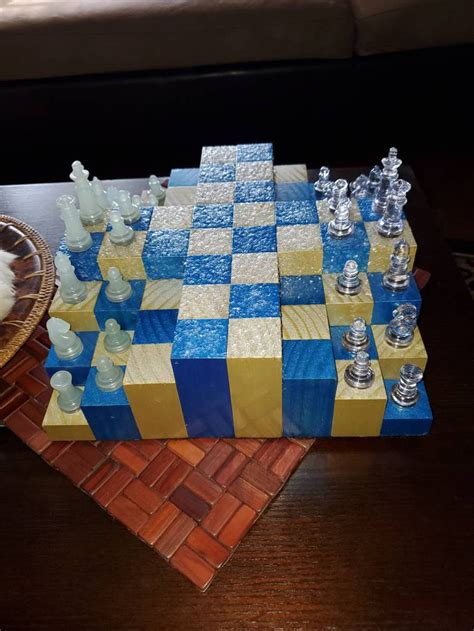 Chess Board, 2-player, 3-D - Etsy