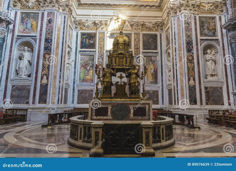 Interior of the Basilica Di Santa Maria Maggiore in Rome, Italy ...