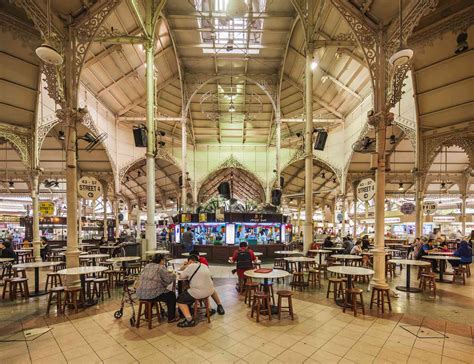 Dining at Lau Pa Sat Festival Market in Singapore