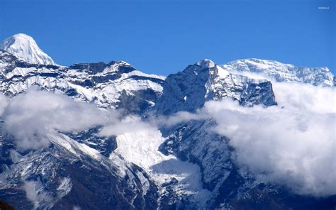 Snowy Himalayas higher than clouds wallpaper - Nature wallpapers - #52609