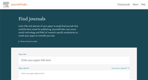 Elsevier Journal Finder