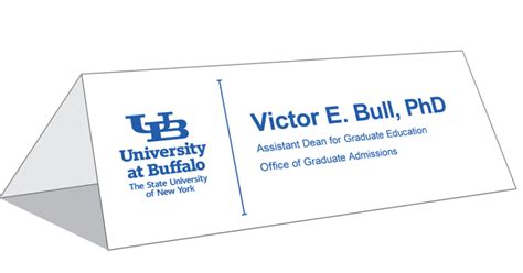 Table Tent Cards - Identity and Brand - University at Buffalo