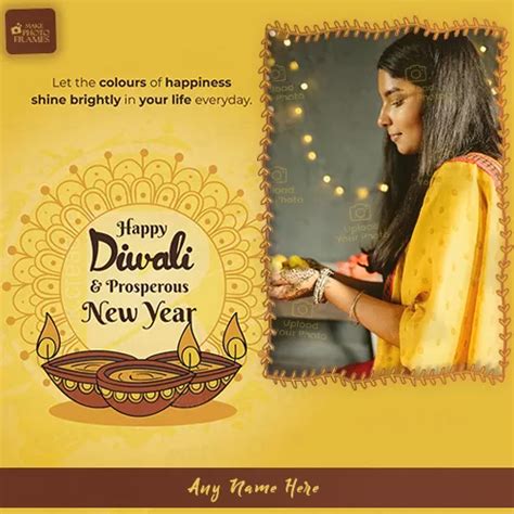 Diwali Happy New Year Wishes With Name And Photo Edit