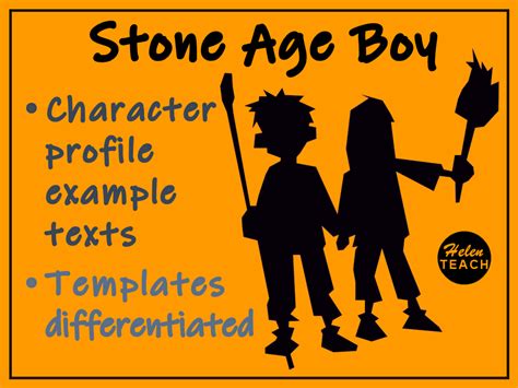 Stone Age Boy Character Profile Examples and Differentiated Templates ...