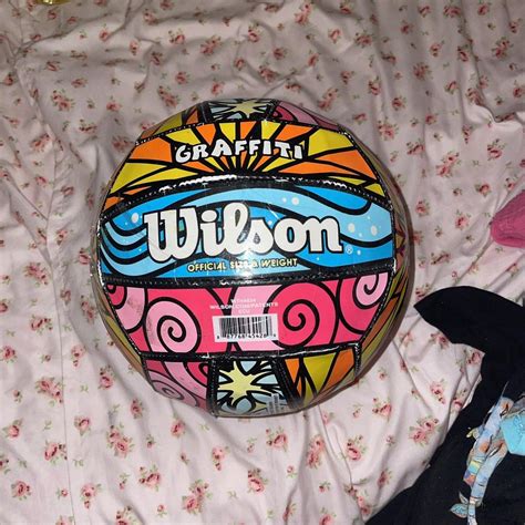 Wilson graffiti volleyball Has flaws seen in... - Depop