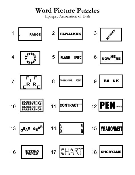 Brain Teasers Worksheets