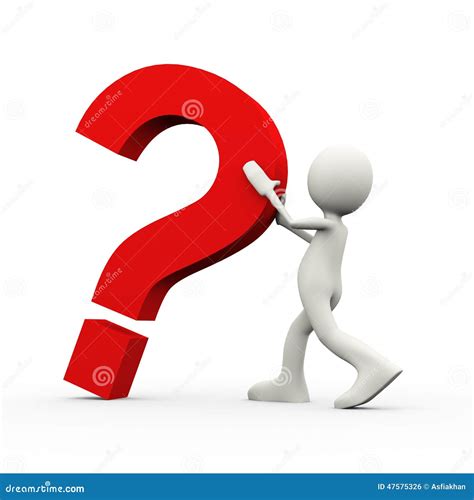 3d Man Holding Falling Question Mark Royalty-Free Illustration ...