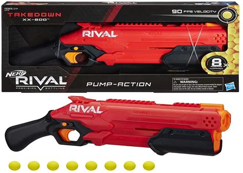 NERF Rival Takedown XX-800 Blaster Pump Action Ages 14+ Toy Gun Play ...