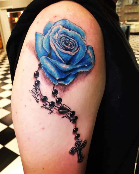 Top 81 Best Blue Rose Tattoo Ideas - [2021 Inspiration Guide]