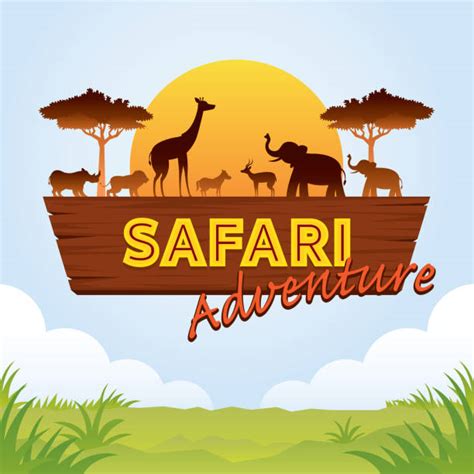 African Safari Clip Art Logo