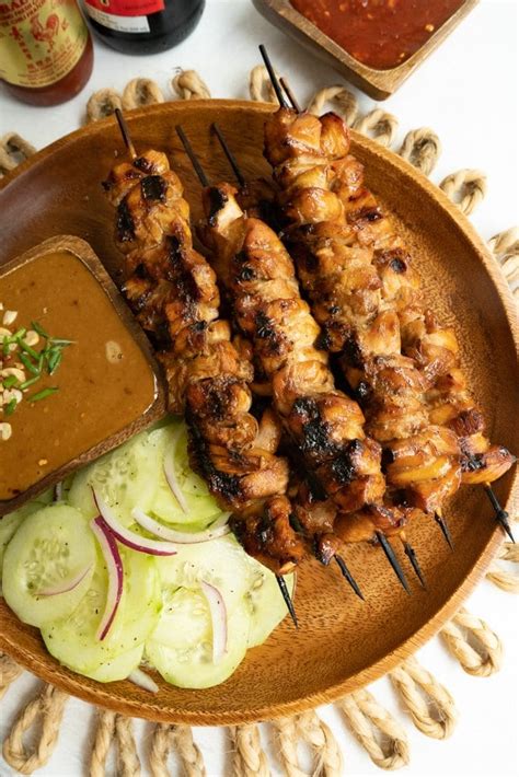 Easy Indonesian Chicken Satays with Peanut Sauce