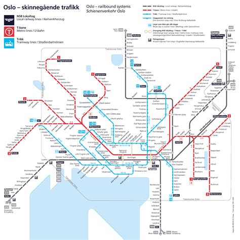 Mappa della metropolitana di Oslo - Cartina della metropolitana di Oslo ...