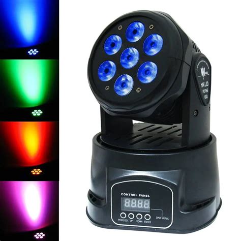 7x10W LED mini moving head light professional RGBW Moving Heads DMX 14 ...