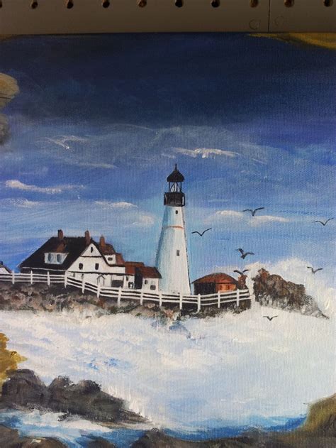 Maine lighthouse | Maine lighthouses, Lighthouse, Painting