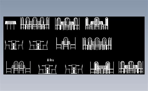 餐桌_AutoCAD_模型图纸下载 – 懒石网