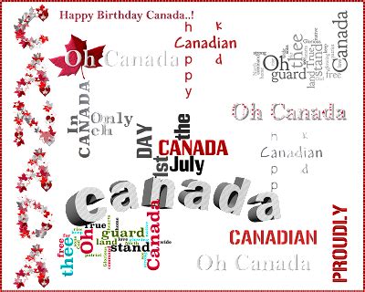 L' InDeZign: ~ Happy Birthday Canada Word Art