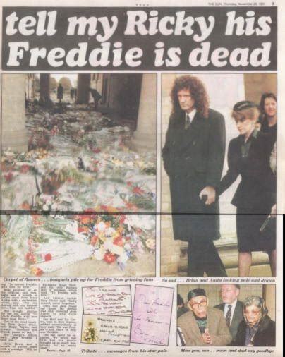 November 27, 1991 - Freddie Mercury's private funeral service was ...