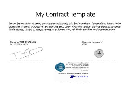 Electronic Signature Agreement Template