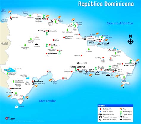 Dominican Republic sightseeing map - Ontheworldmap.com