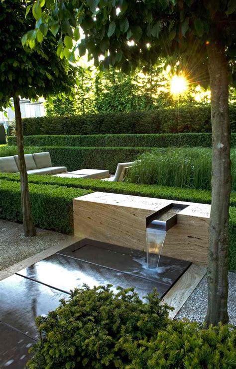 belle cascade jardin de design contemporain en pierre naturelle et ...