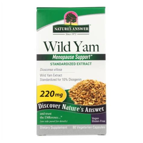 Nature's Answer - Wild Yam Root Extract - 60 Vegetarian Capsules, 25 ...