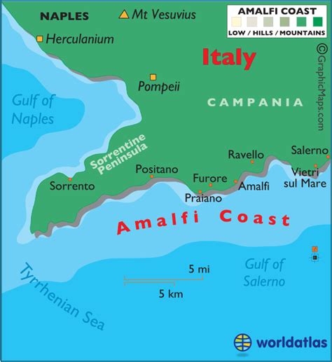 Amalfi Coast Large Color Map