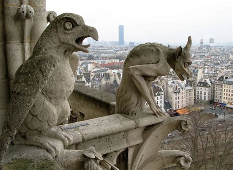 Notre Dame Cathedral Gargoyles Drawing