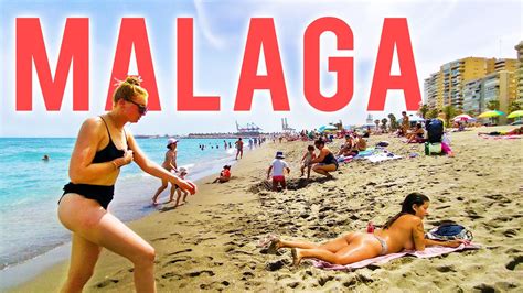 Beach Walk, Malaga Spain 4K - YouTube